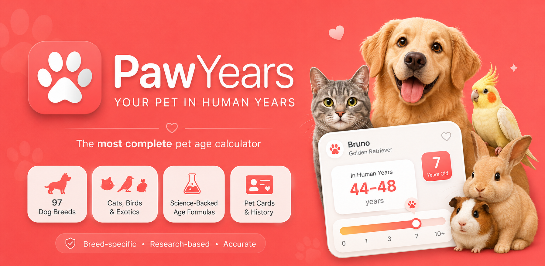 PawYears — your pet's age in human years