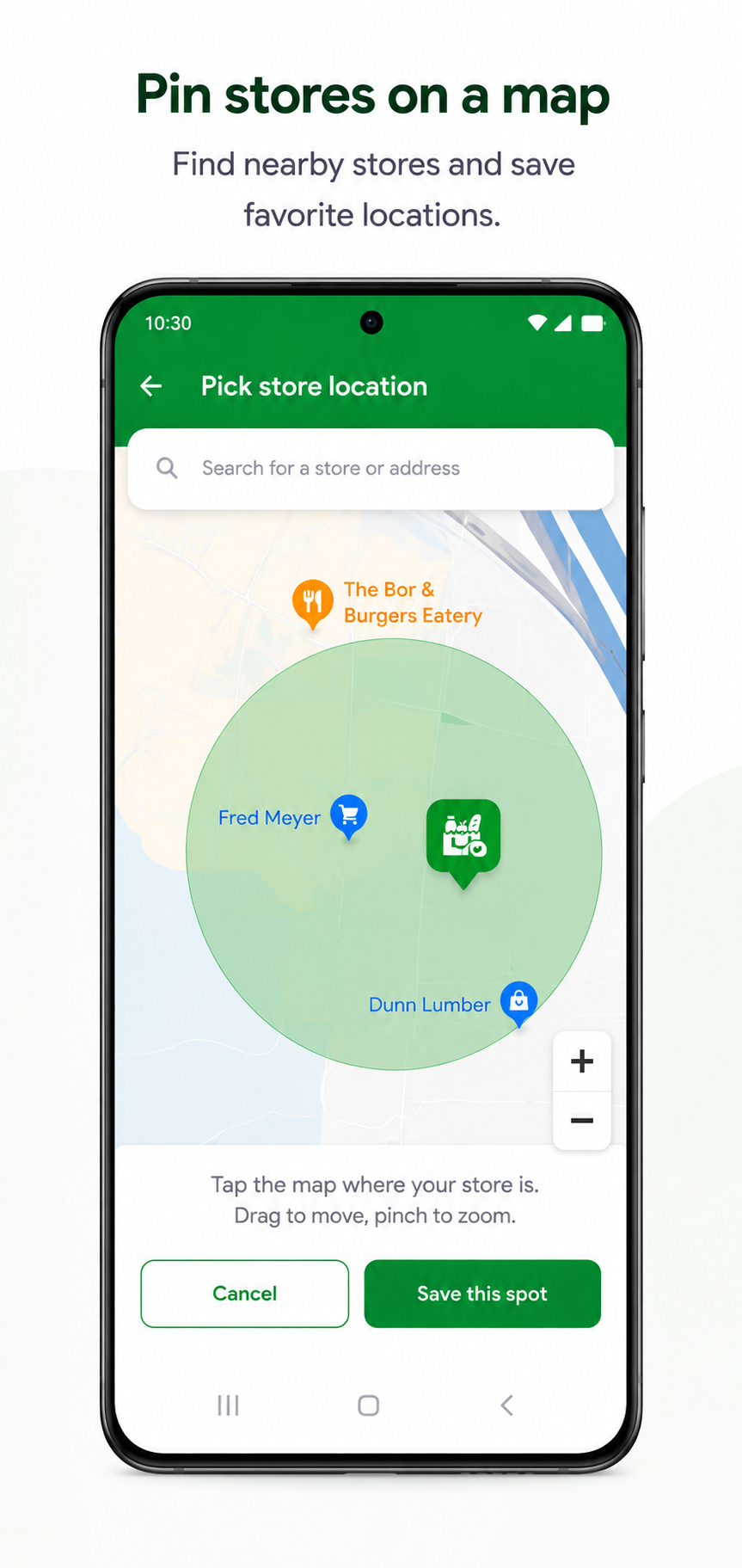 Pin your stores on a map